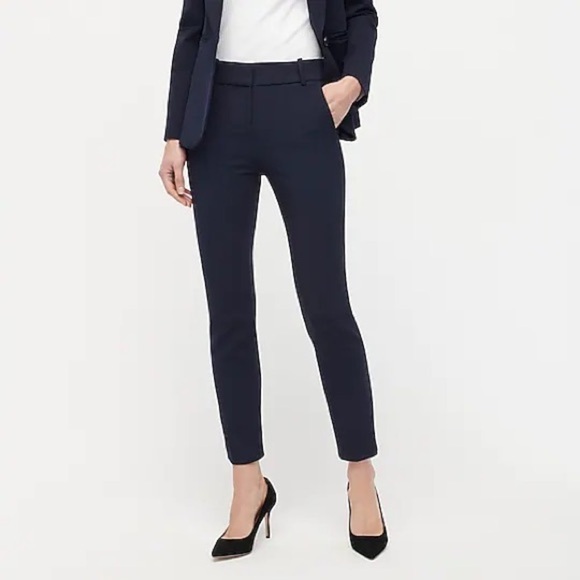 J. Crew Pants - J.Crew 00 Navy Cameron slim crop pant in Navy Polyester/Viscose